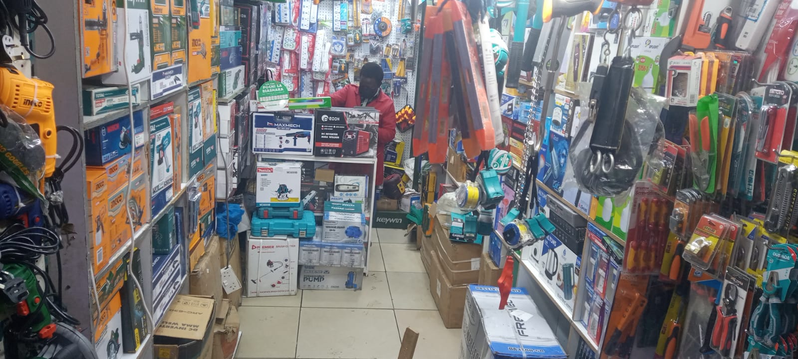 JnB Power Tools & Digital Electronics shop interior in Nairobi